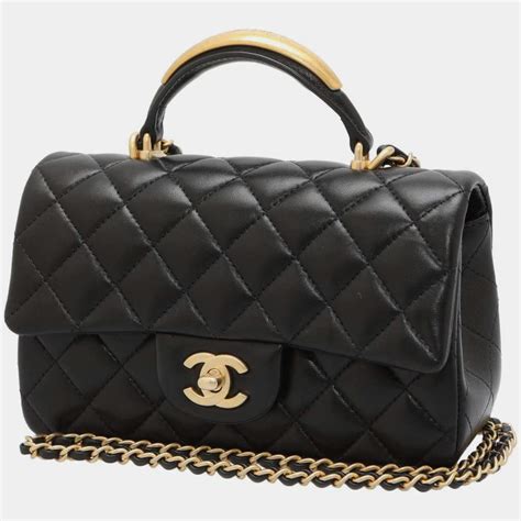 chanel mini flap bag with handle|Chanel mini flap bag lambskin.